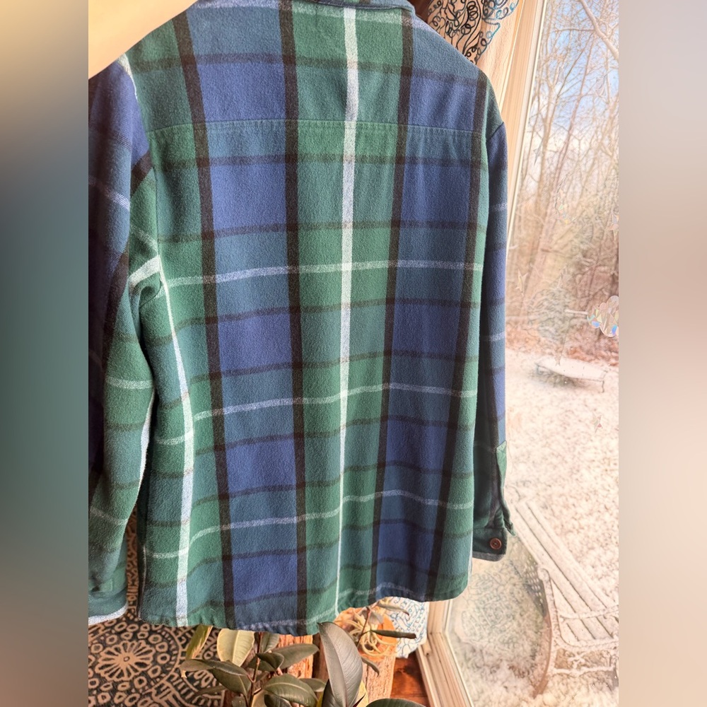 Happy Earth Forester Plaid Heavyweight Shacket Jacket Unisex Medium - Picture 3 of 10